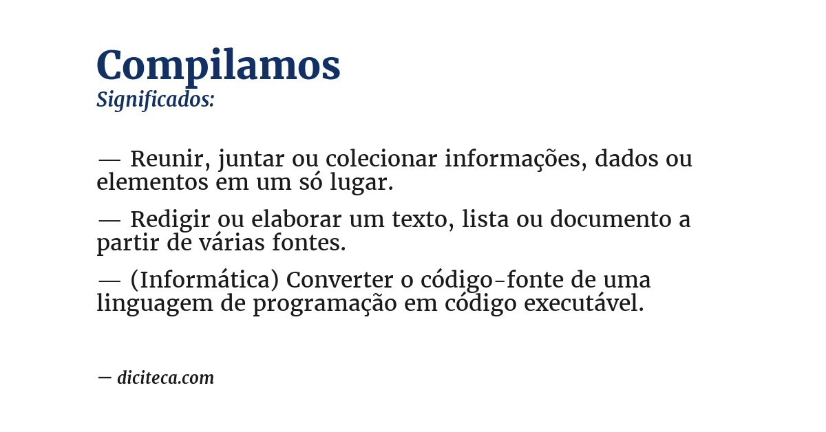 Significado de compilamos