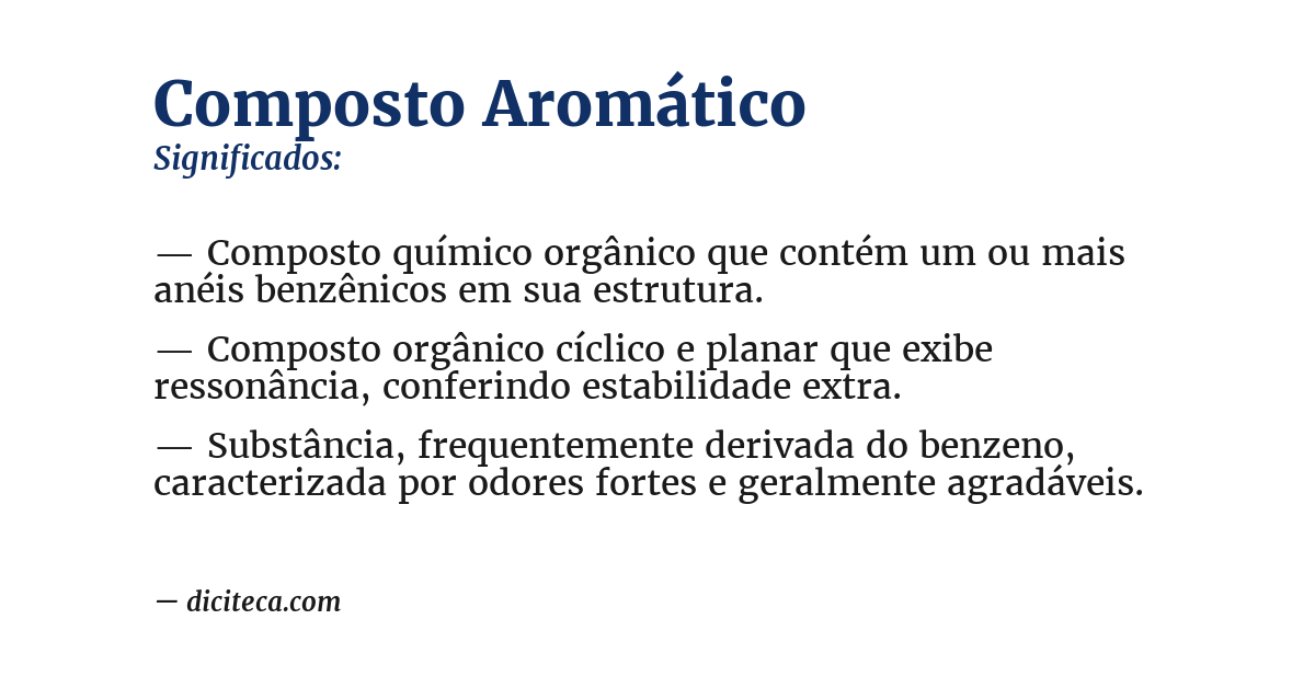 Significado de composto aromático