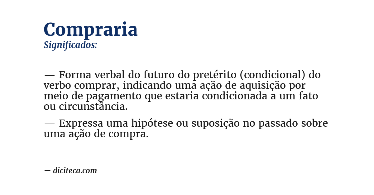 Significado de compraria