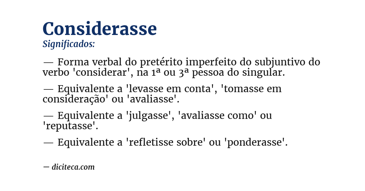 Significado de considerasse
