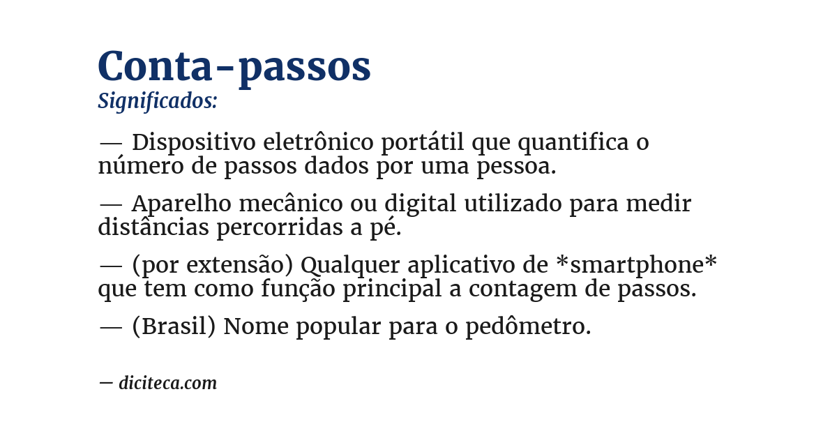 Significado de conta-passos