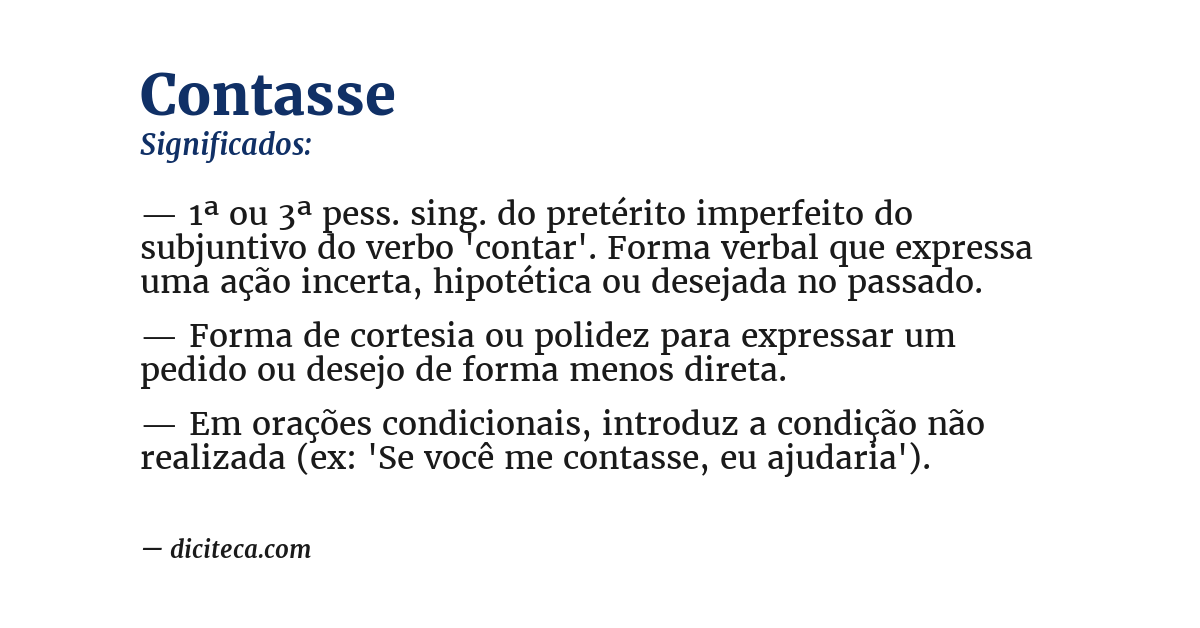 Significado de contasse