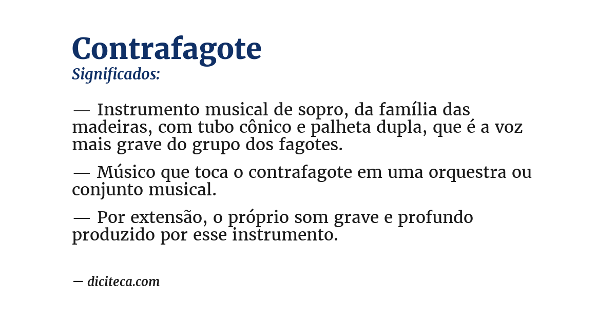 Significado de contrafagote