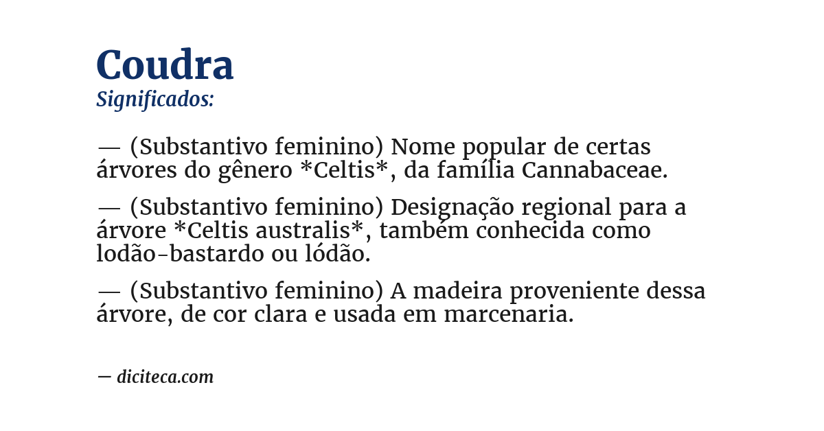 Significado de coudra