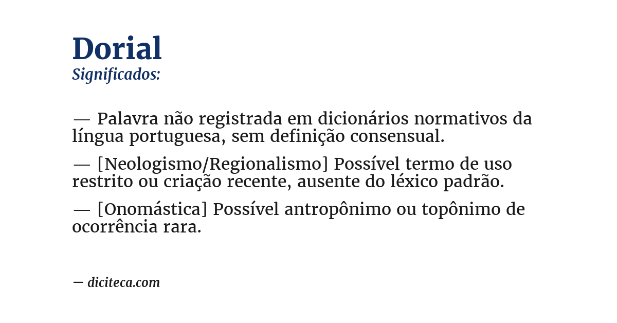 Significado de dorial