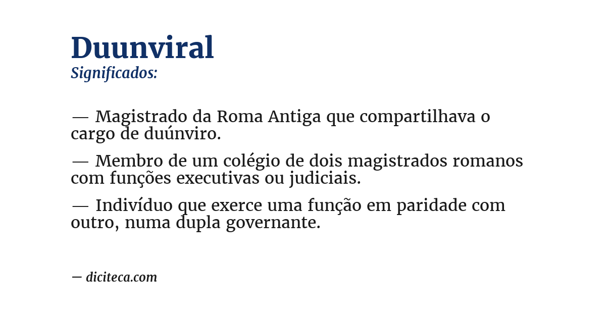 Significado de duunviral