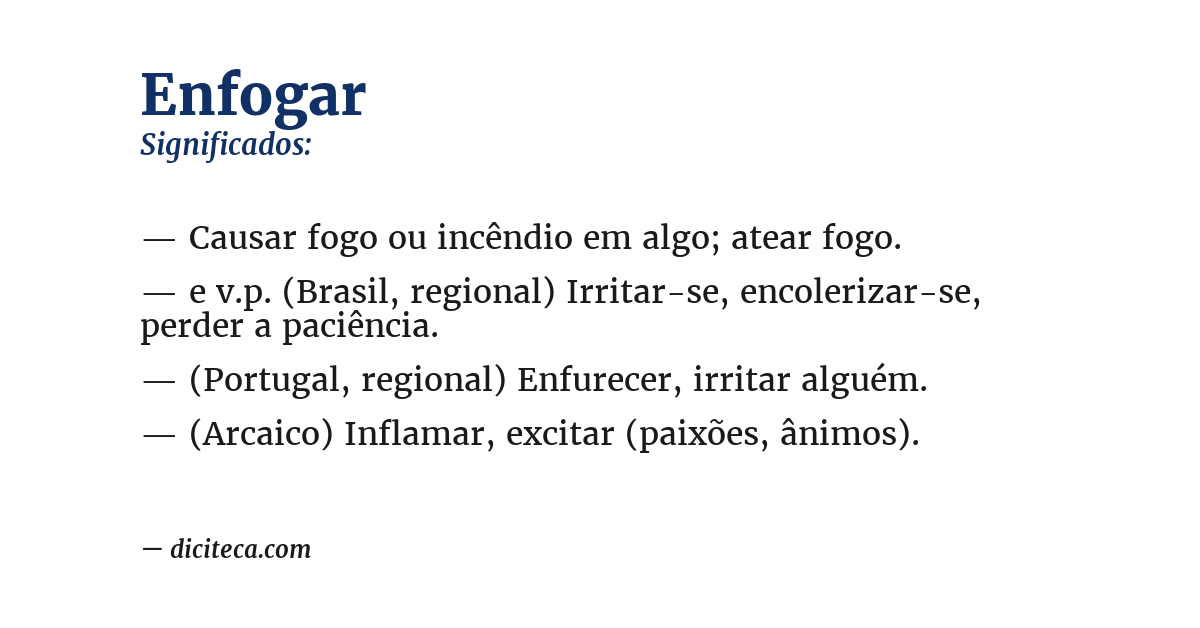 Significado de enfogar