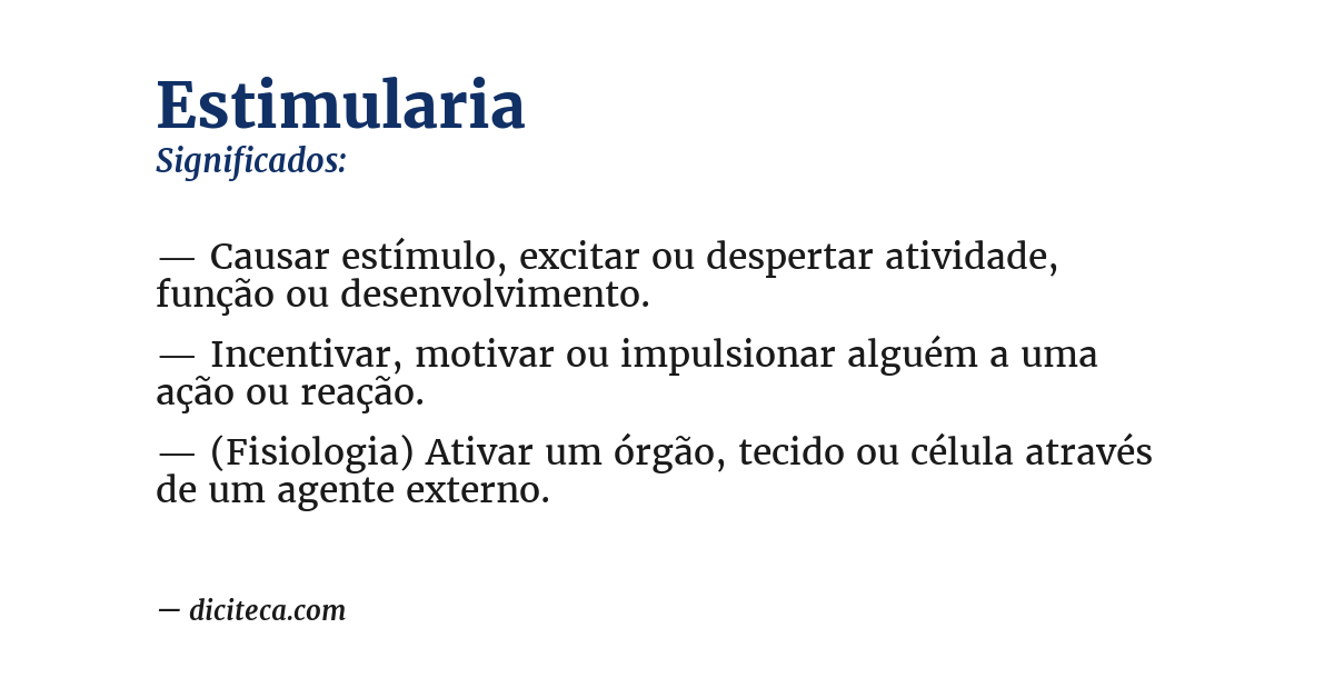 Significado de estimularia