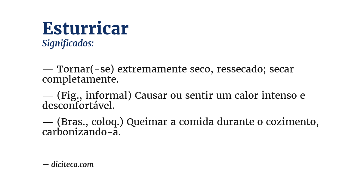 Significado de esturricar