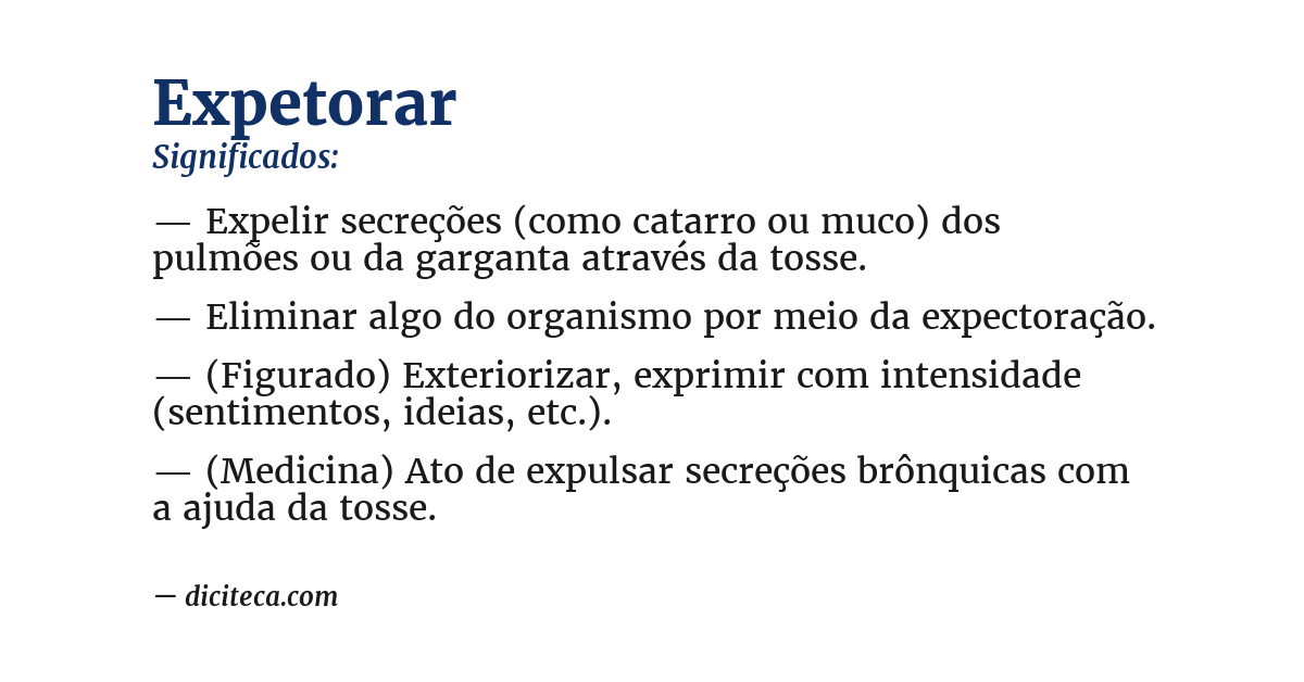 Significado de expetorar