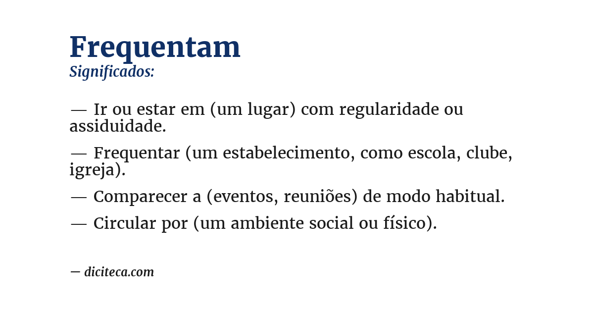 Significado de frequentam