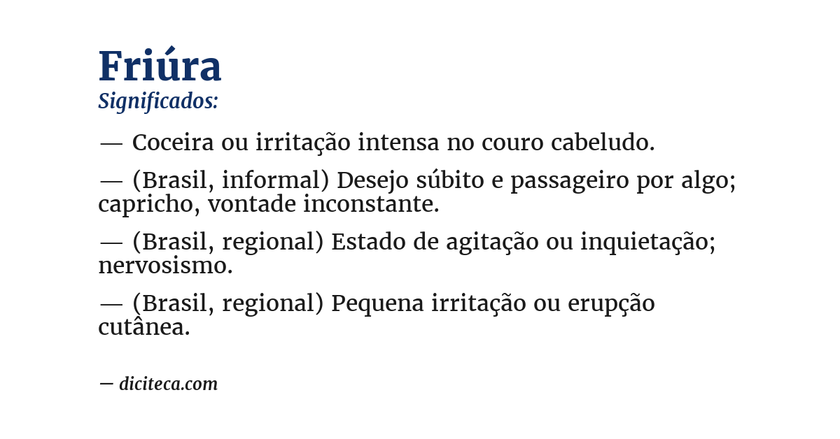 Significado de friúra