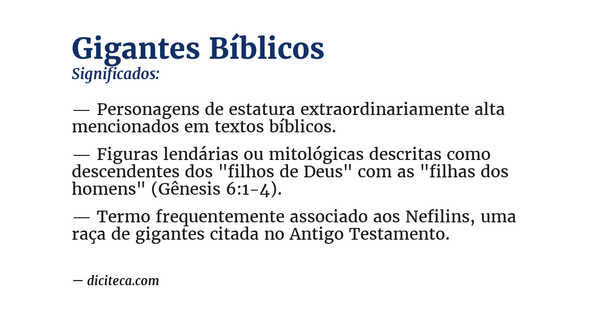Significado de gigantes bíblicos