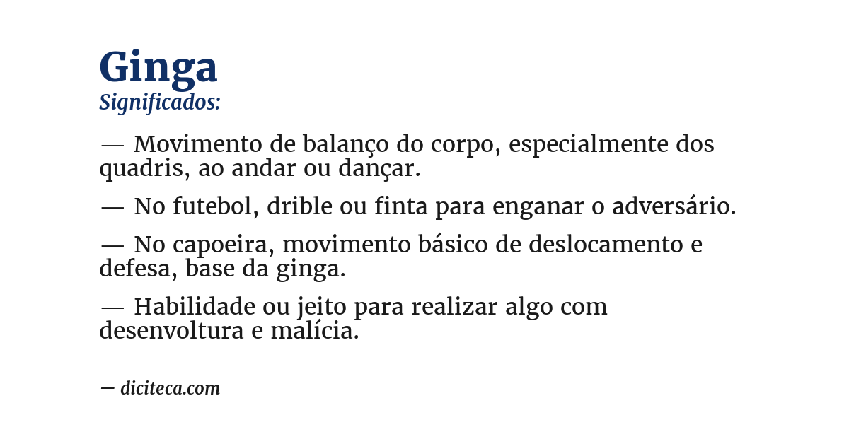 Significado de ginga