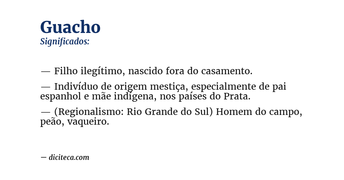 Significado de guacho