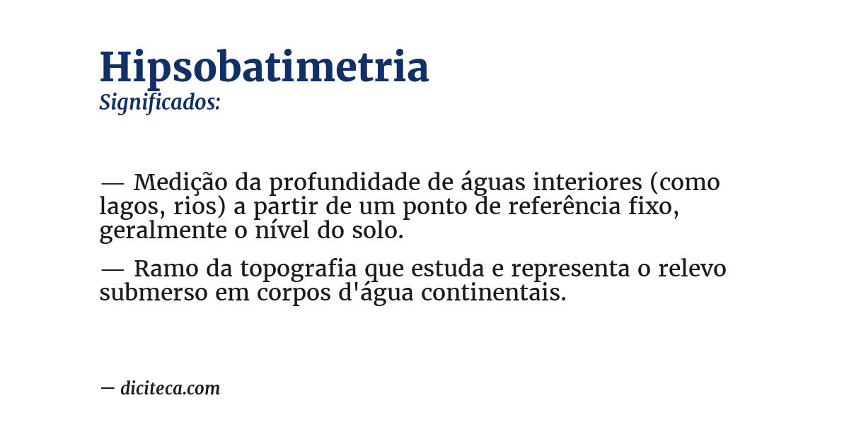 Significado de hipsobatimetria