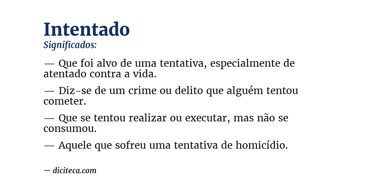 Significado de intentado