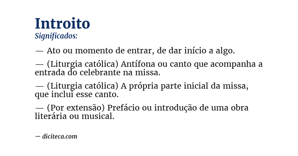 Significado de introito