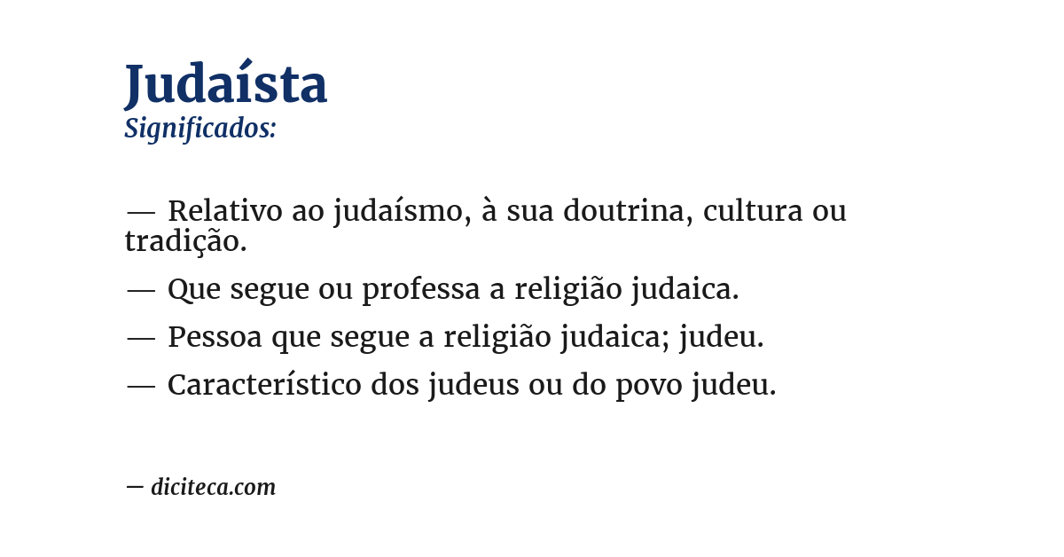 Significado de judaísta