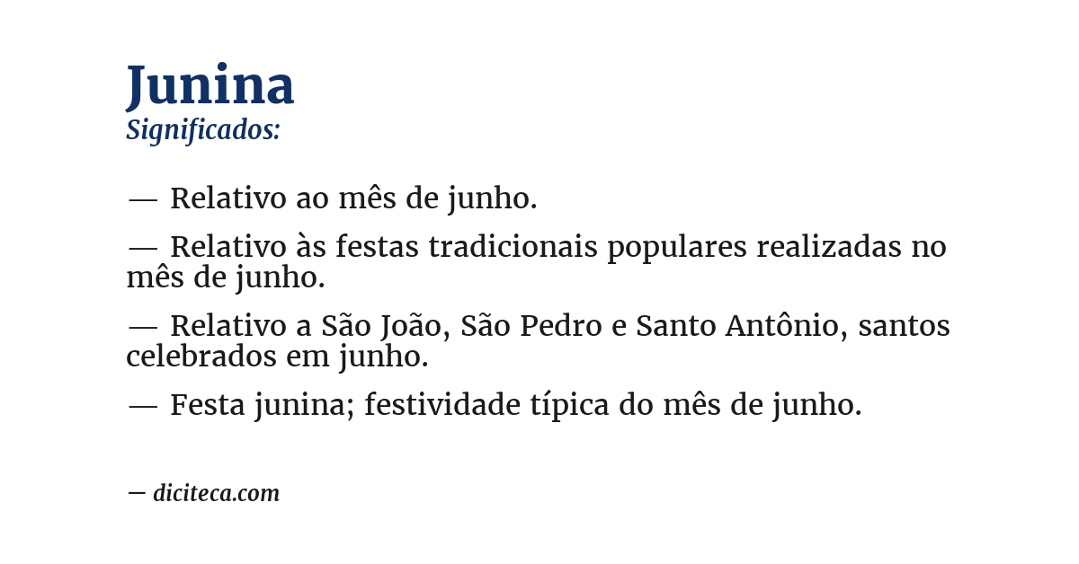 Significado de junina