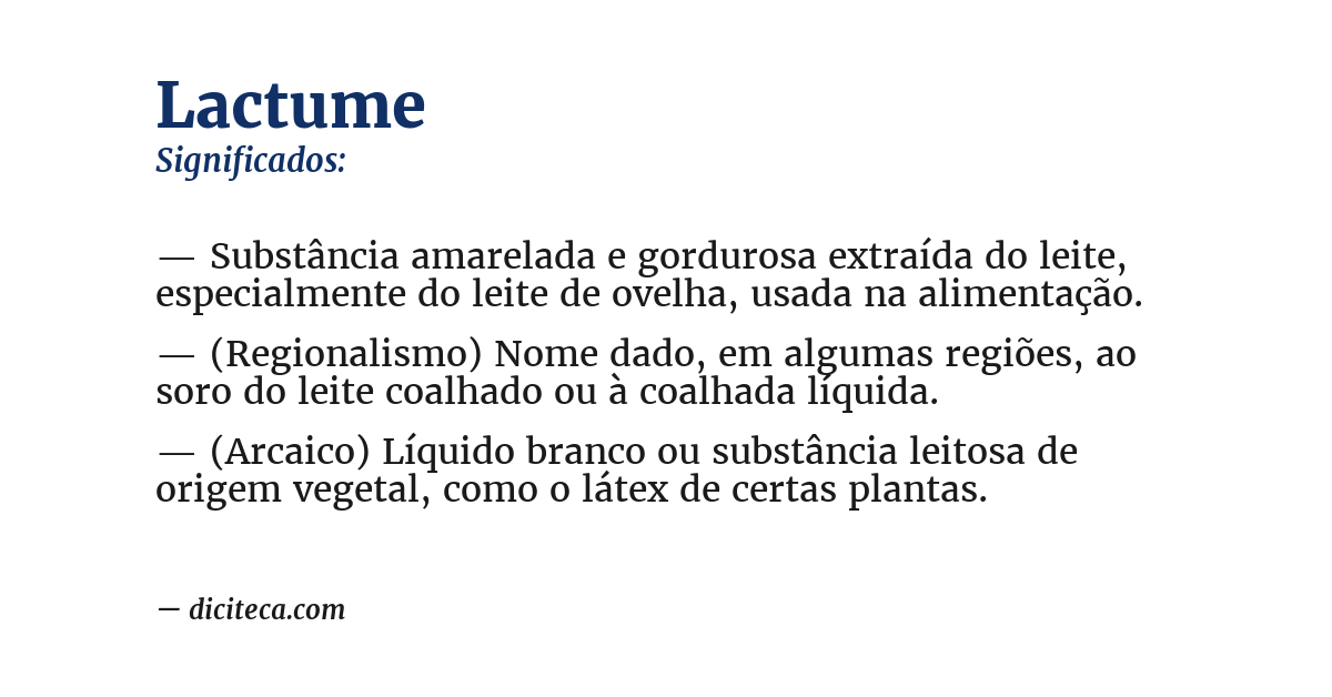 Significado de lactume