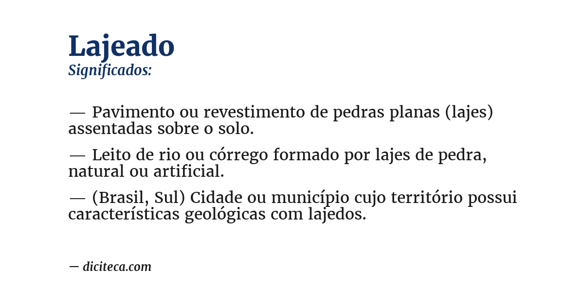 Significado de lajeado