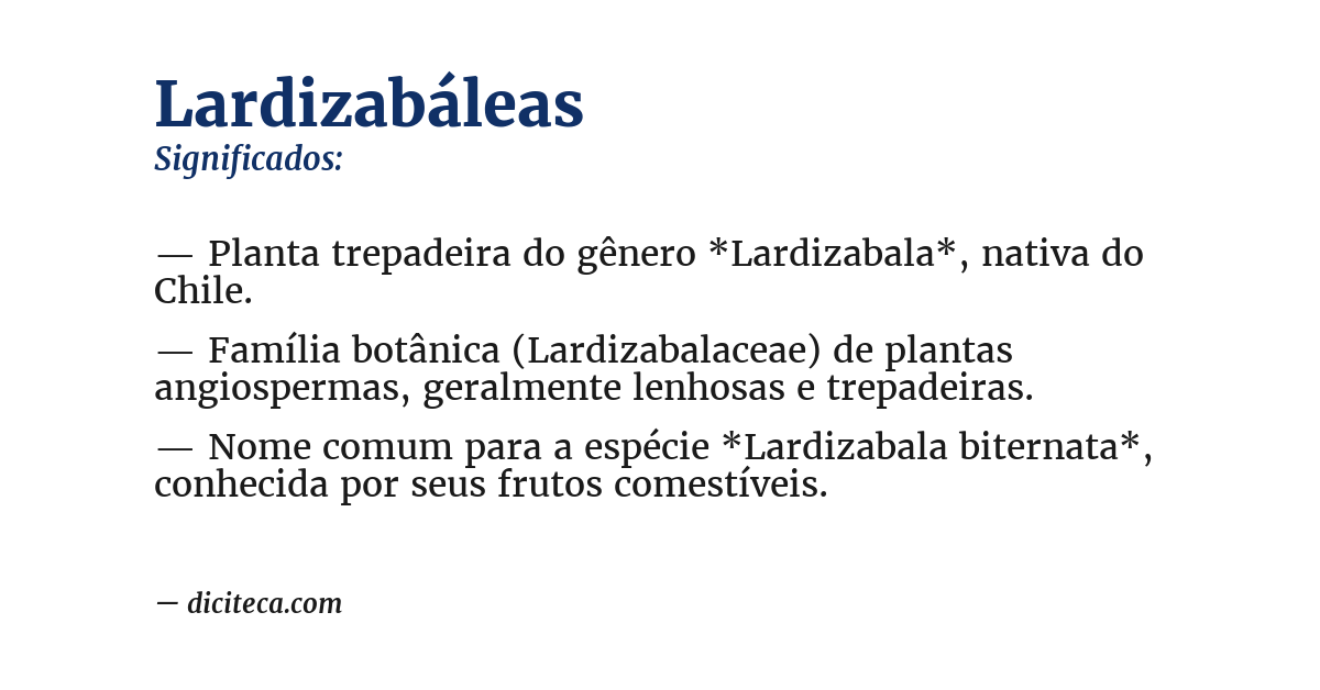 Significado de lardizabáleas