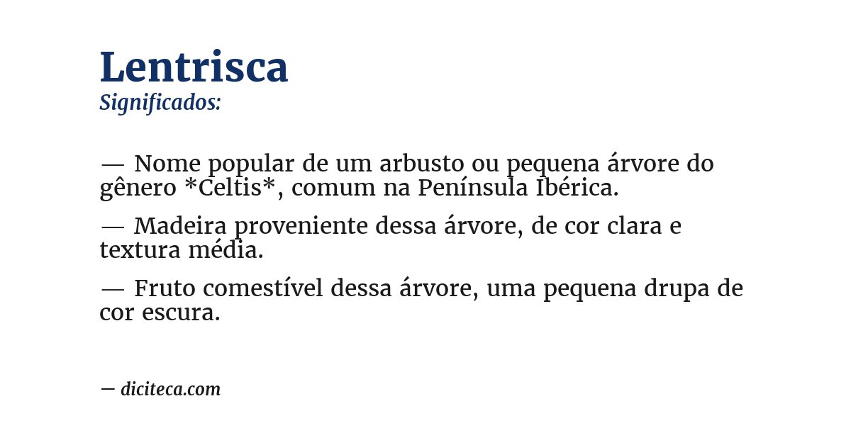 Significado de lentrisca