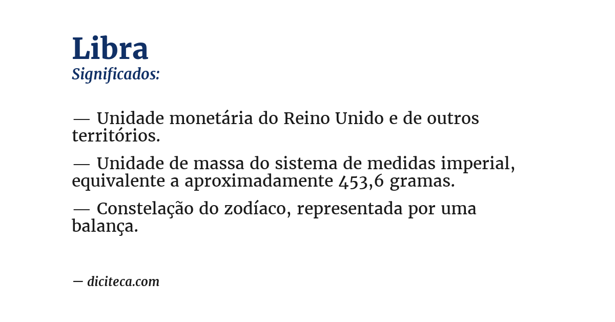 Significado de libra