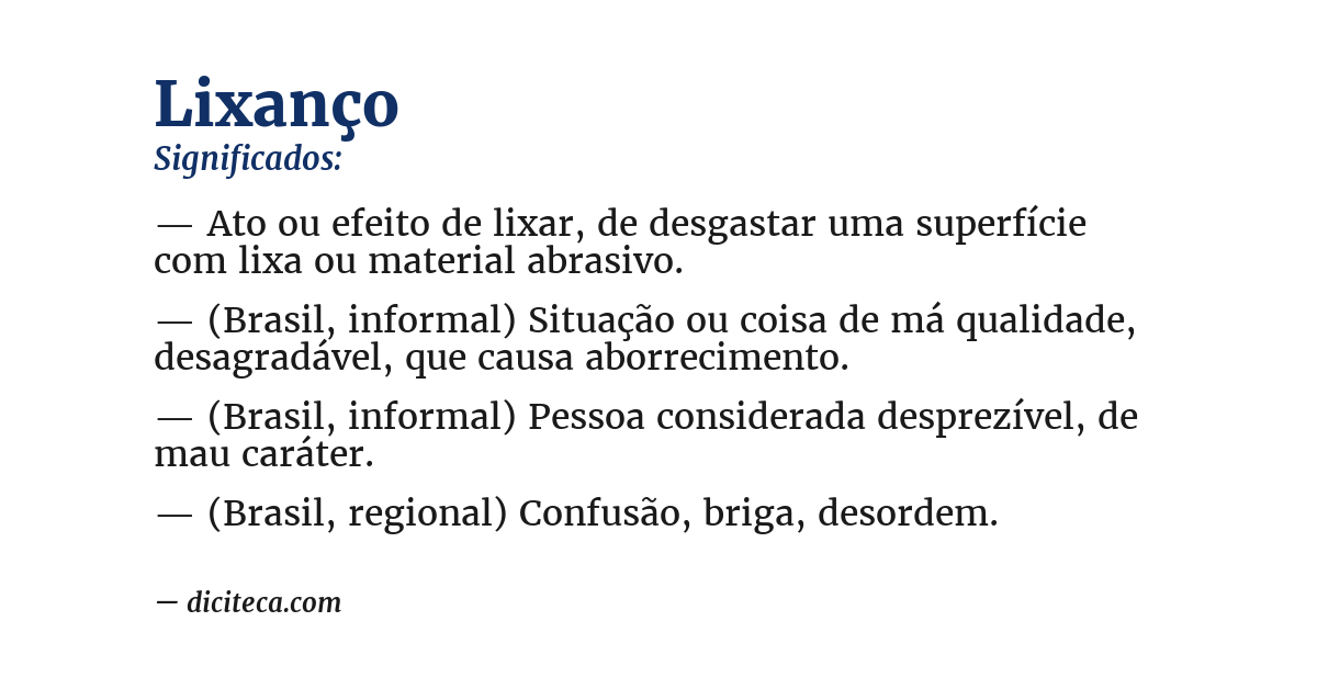 Significado de lixanço