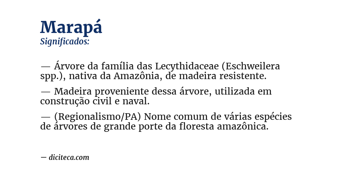 Significado de marapá