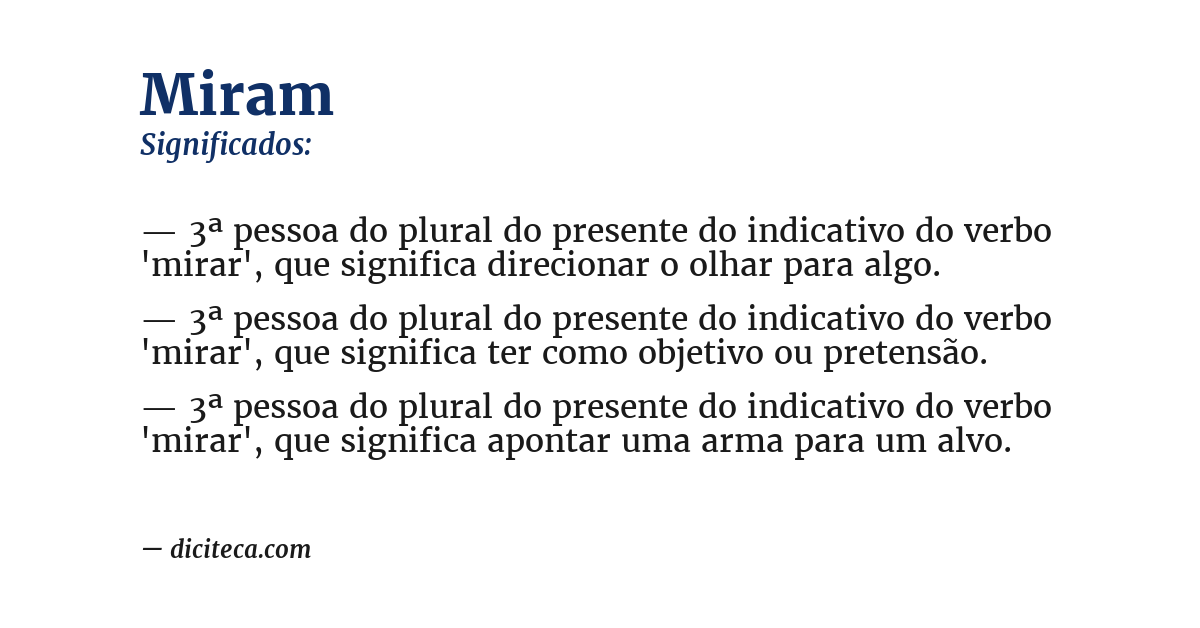 Significado de miram