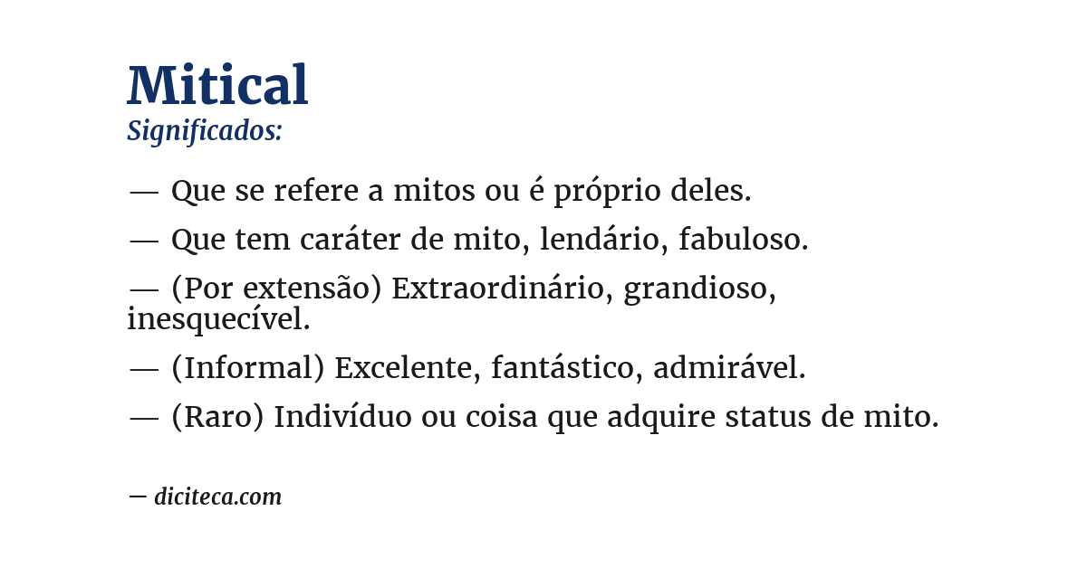 Significado de mitical