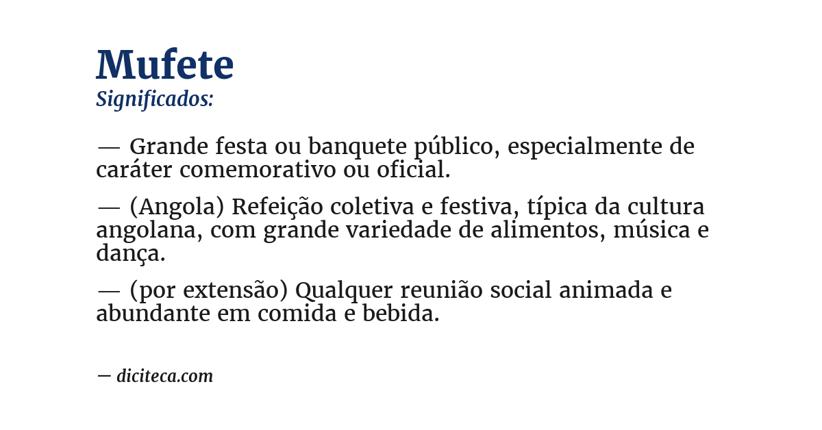 Significado de mufete