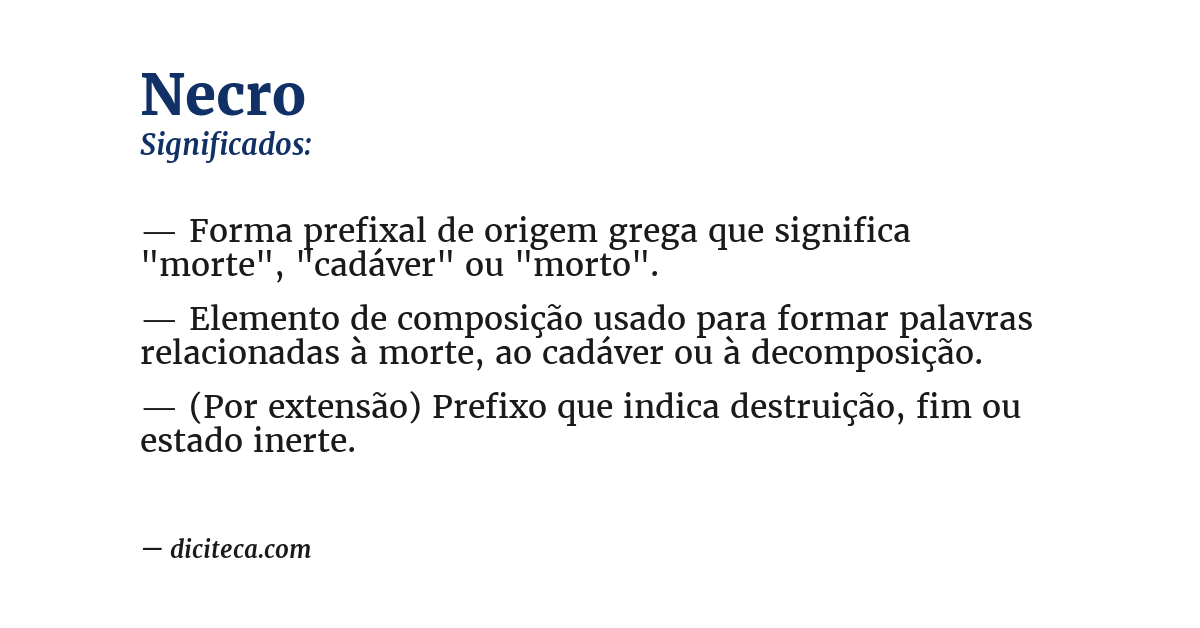 Significado de necro