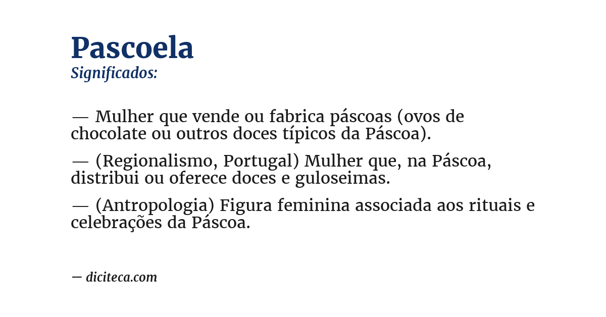 Significado de pascoela