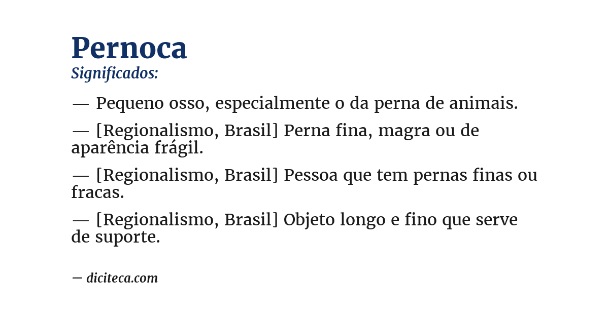 Significado de pernoca