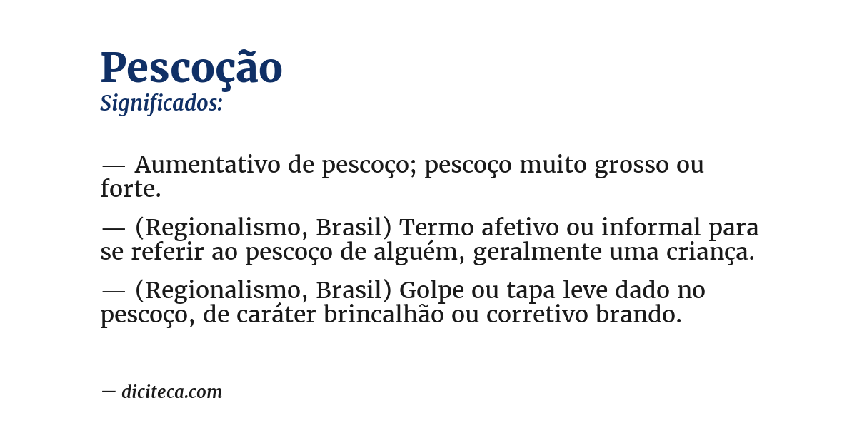 Significado de pescoção