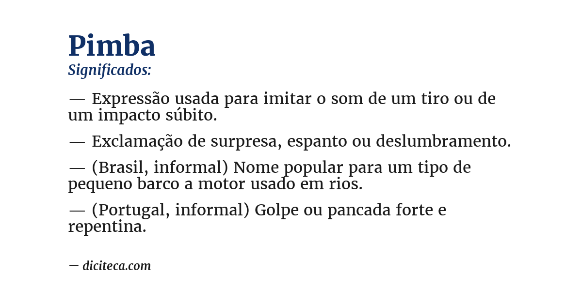 Significado de pimba