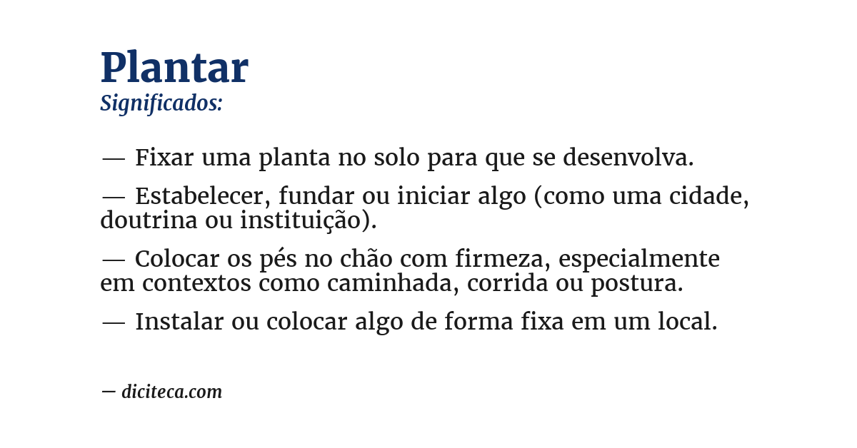 Significado de plantar