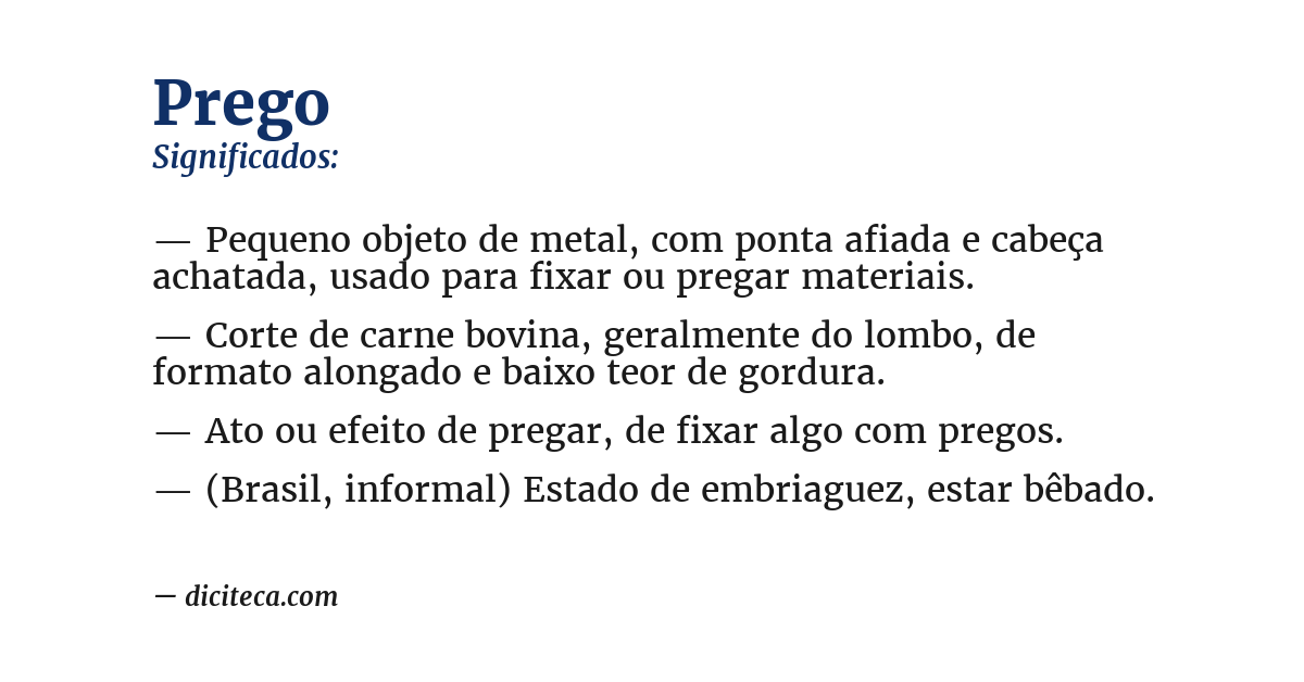 Significado de prego