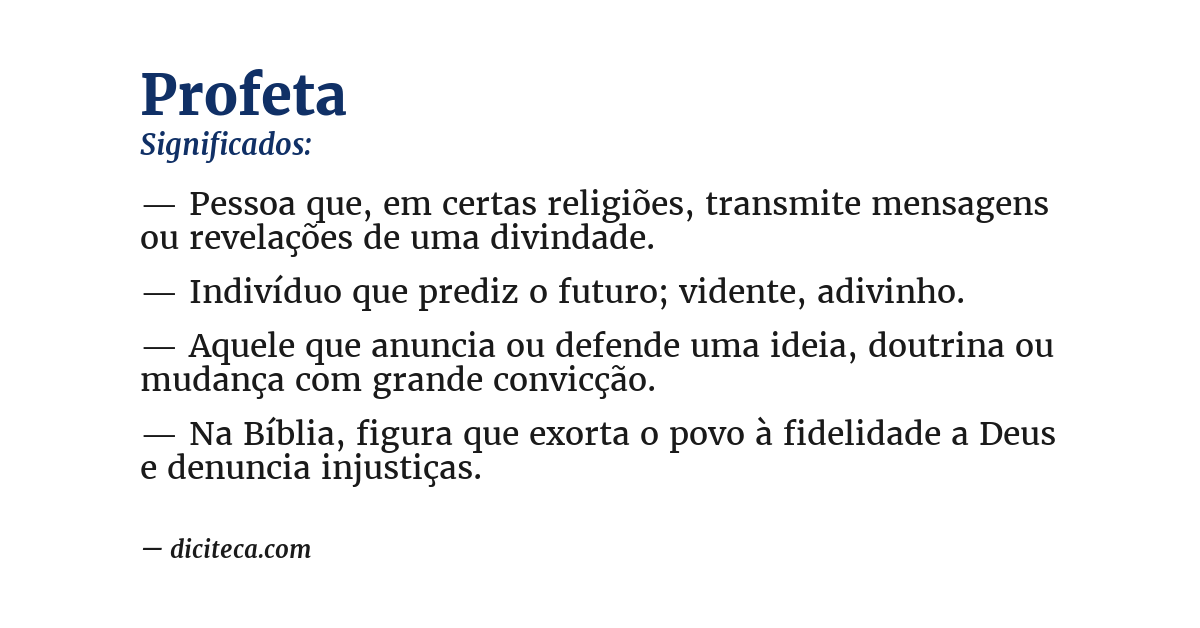 Significado de profeta