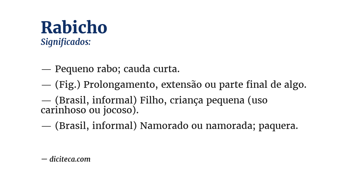 Significado de rabicho