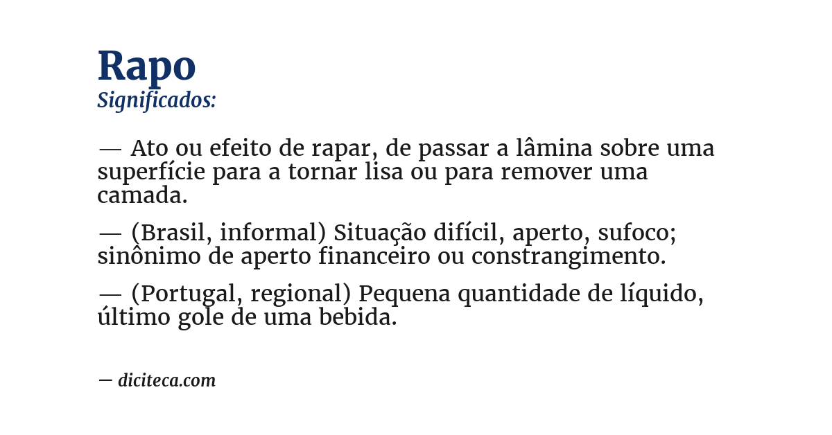 Significado de rapo
