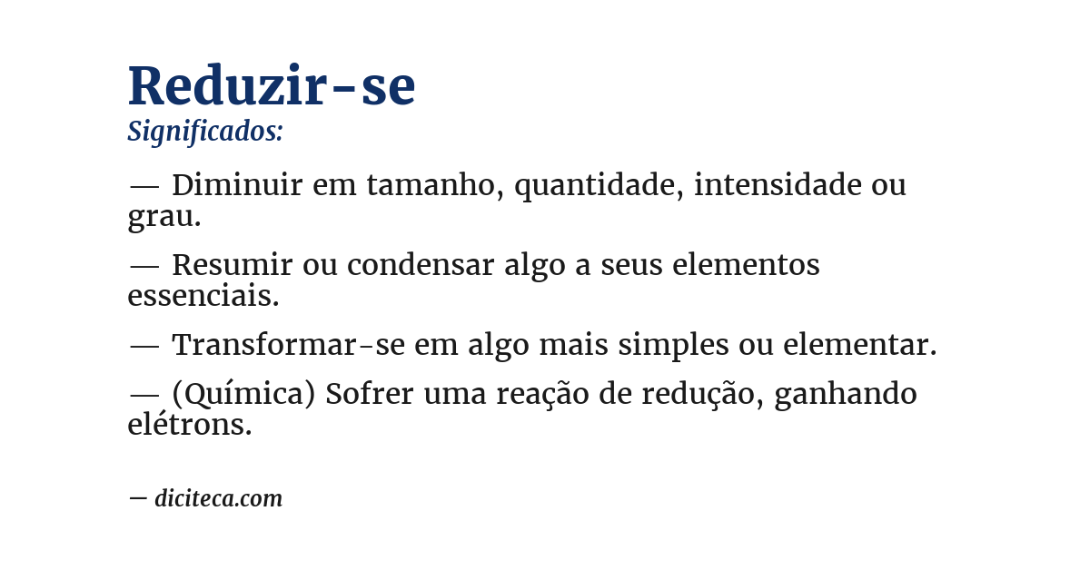 Significado de reduzir-se