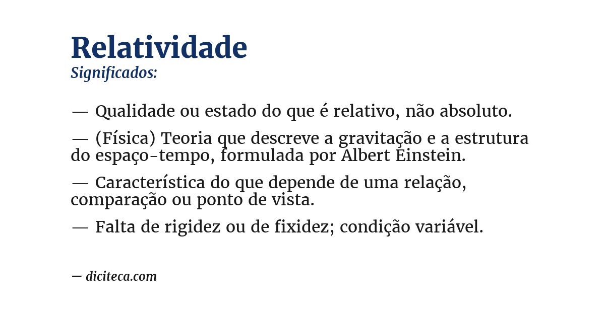 Significado de relatividade