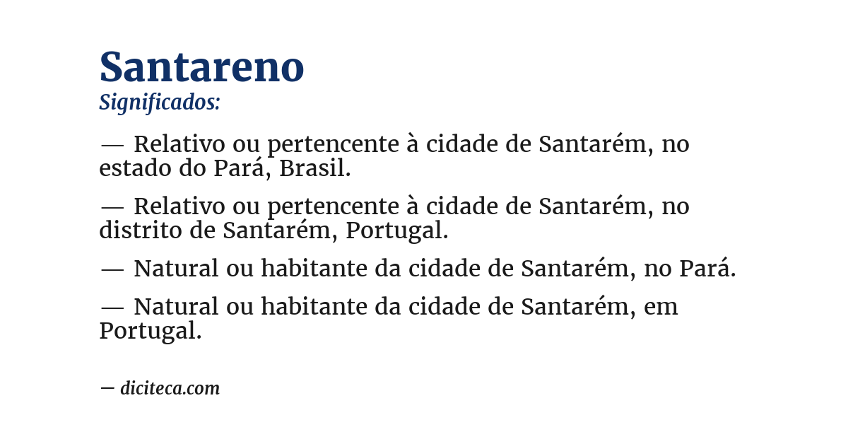 Significado de santareno
