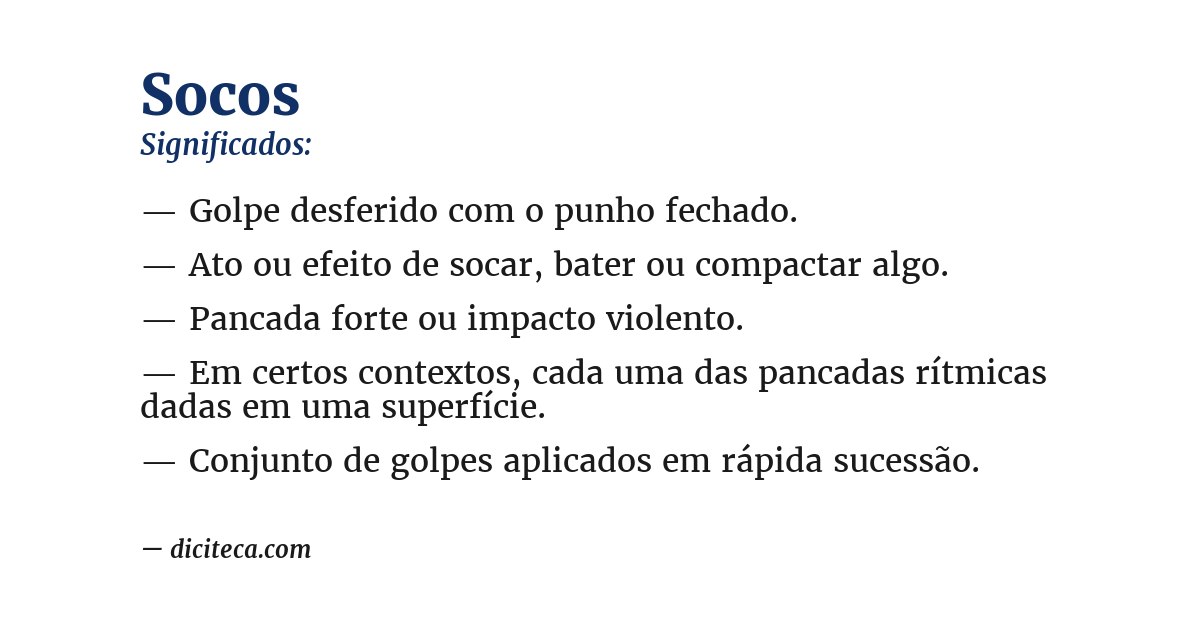 Significado de socos