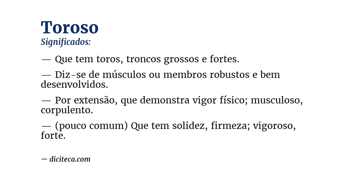 Significado de toroso
