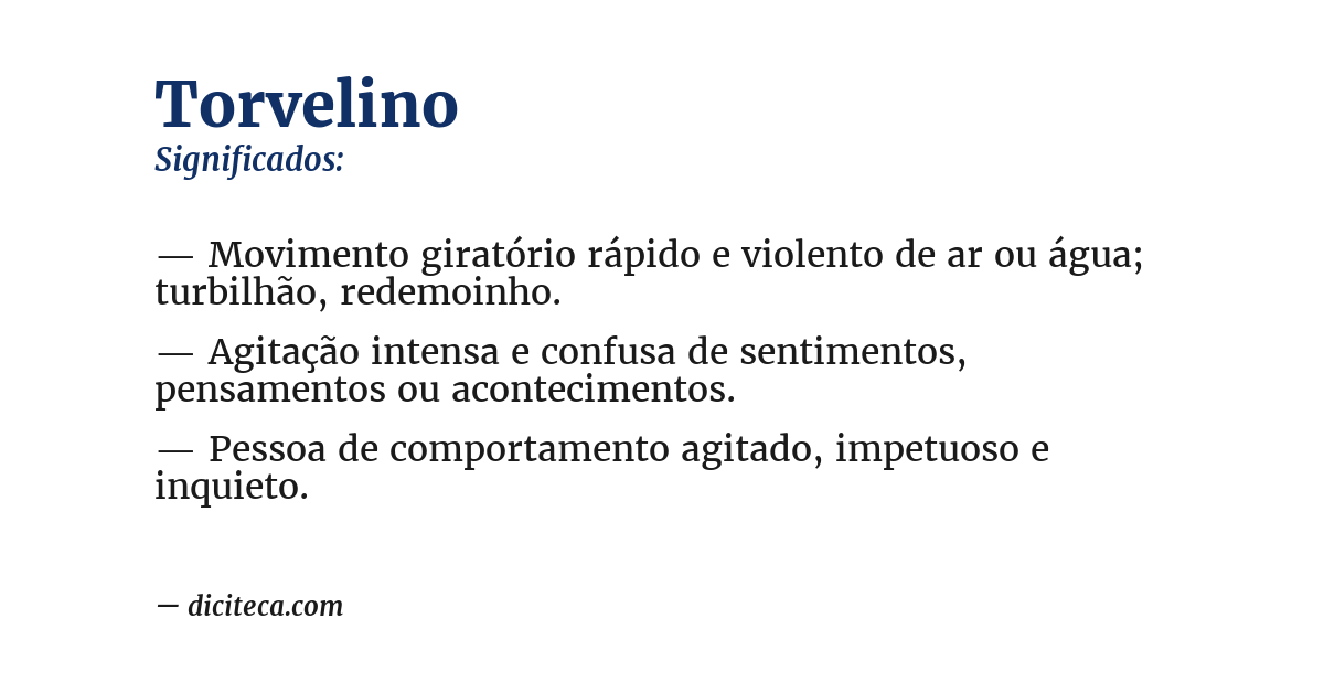 Significado de torvelino